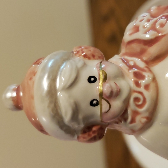 Avon Snowlady President's Club Christmas Holiday Three Part Server Tray 2003 - Picture 3 of 5